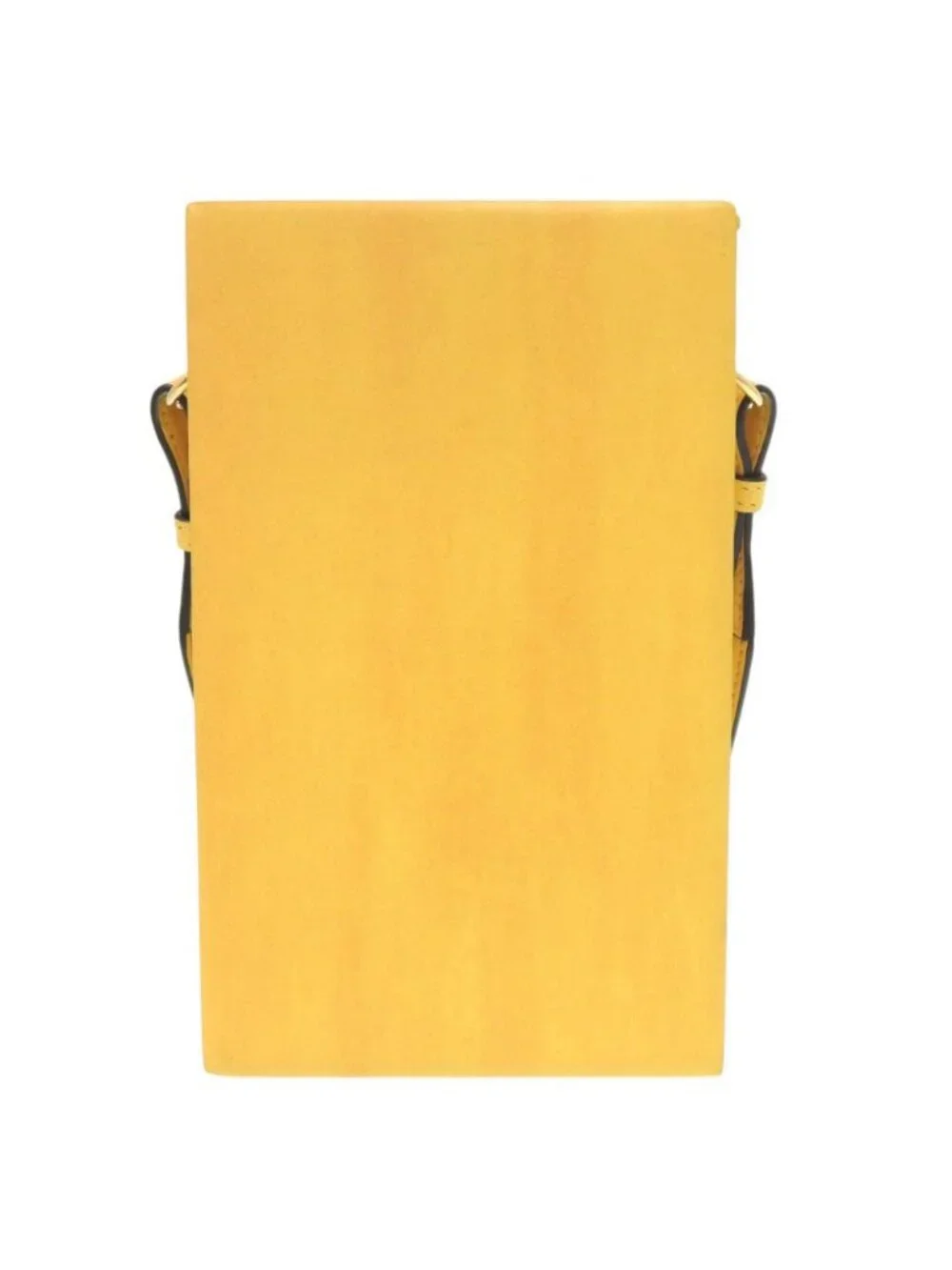Fendi Vertical Box Leather Yellow Shoulder Bag